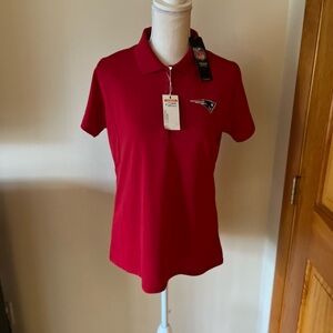 New England Patriots Women's Red Button Down Shirt NWT